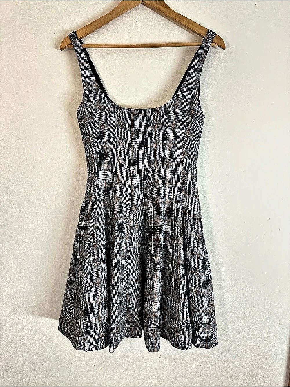 Bailey 44 Plaid Mini Dress in Gray & Black Size 4 Like New